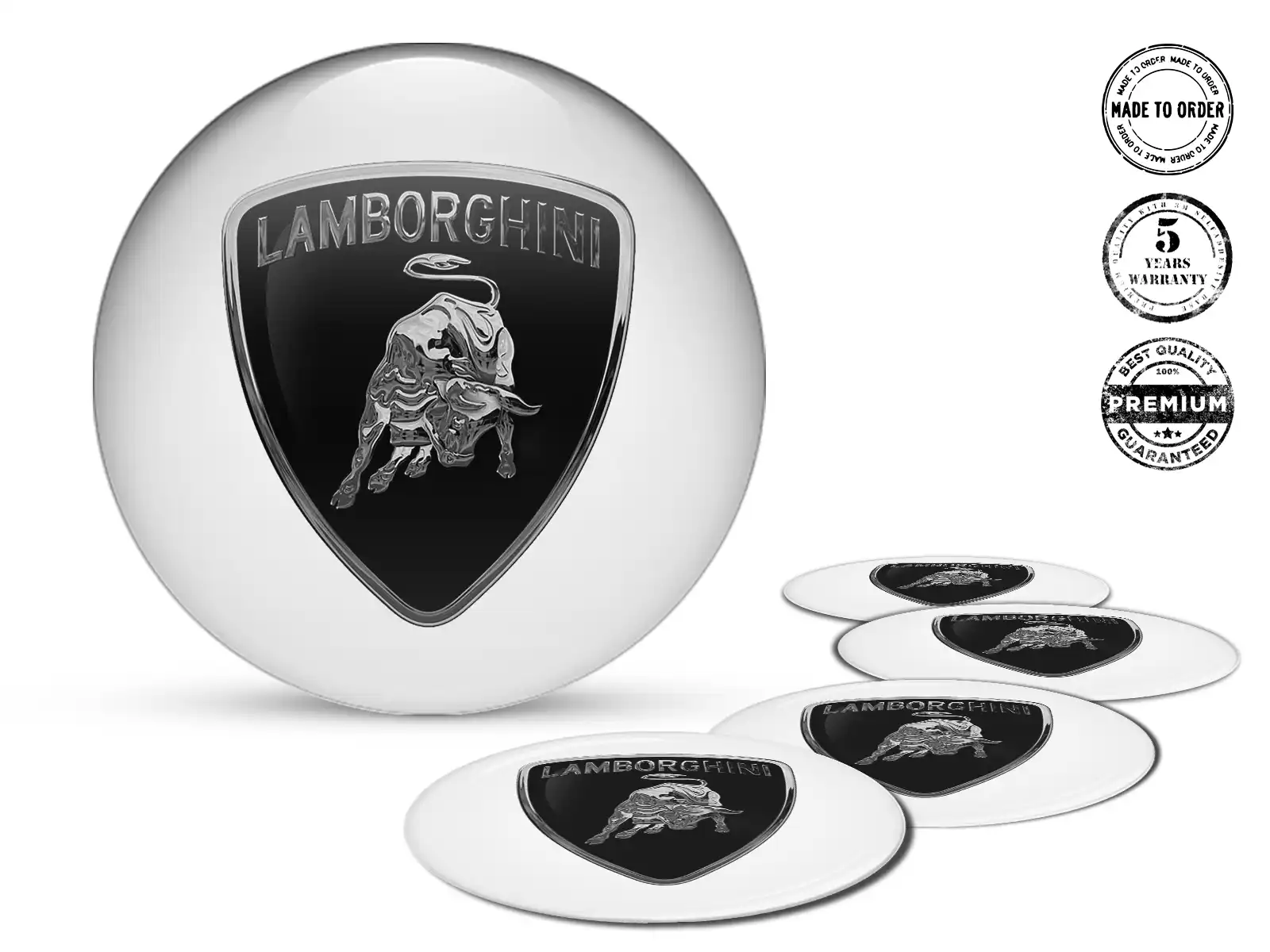 Lamborghini Decalcomania Ruota Marca Etichette Cupola Pregiate